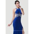 Grace Karin Lange Meerjungfrau Abendkleid Split Side Royal Blue Party Kleider Bodycon Cross Back Backless Frauen Formal Kleider CL6277